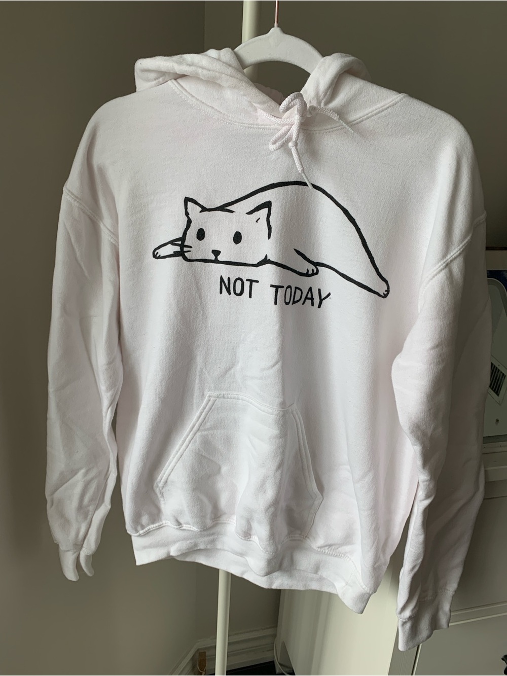Hot Topic x Black Matter Not Today Cat Graphic Hoodie Sweetshirt